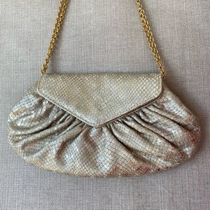 Lauren Merkin Diane Snake clutch